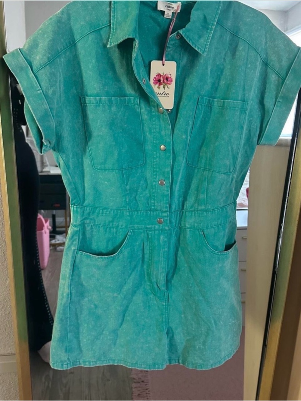 Teal Romper by Entro
